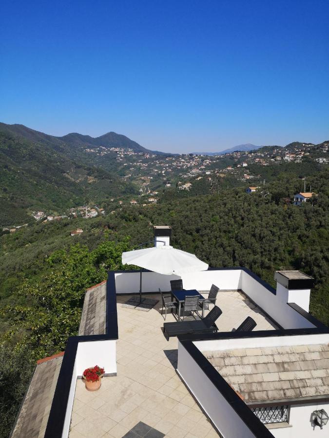 La Vivagna - Casa Vista Mare Tra Gli Ulivi Villa Leivi Exterior photo